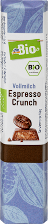 tyčinka mléčná čokoláda s příchutí espresso, vafle dmBio