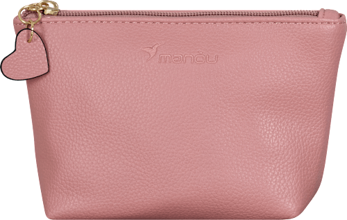 Schminktasche Pink in Lederoptik manòu
