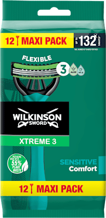 Pánske jednorazové holiace strojčeky Xtreme3 Sensitive Comfort WILKINSON SWORD