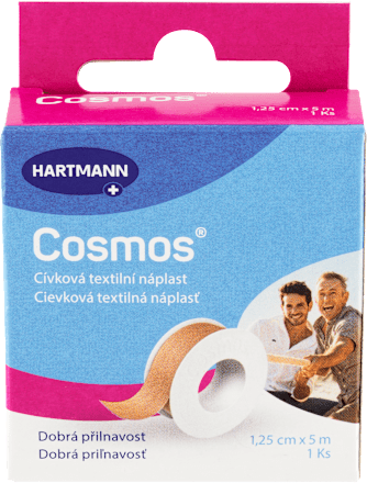 cívková náplast pevná 5m x 1,25cm Cosmos