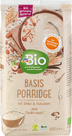 bio kaše snídaňová vláknina, mandle & lískové ořechy  dmBio