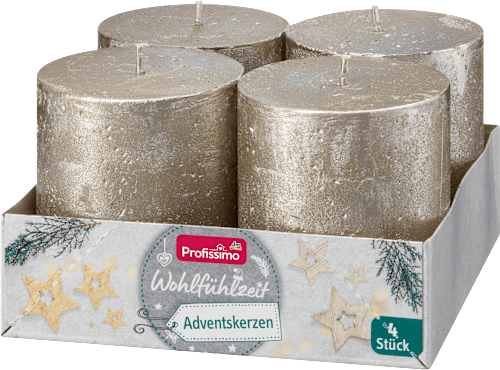 Adventné sviečky - platinové Profissimo