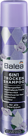 suchý šampon na vlasy 6 v 1 Balea