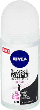 Guľôčkový antiperspirant Invisible for Black & White Clear NIVEA