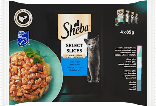 Selection kapsičky pro kočky rybí výběr 4x85 g Sheba