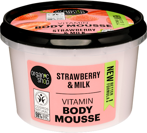 Testápoló, eper joghurt. mousse organic shop