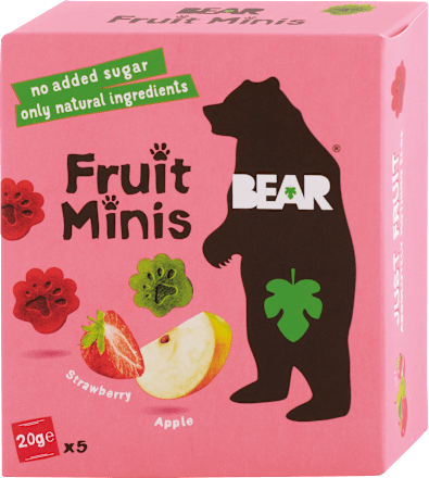 Jahodovo-jablkové labky Fruit Minis Bear