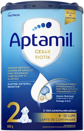 Lapte praf de continuare, 6-12 luni Aptamil