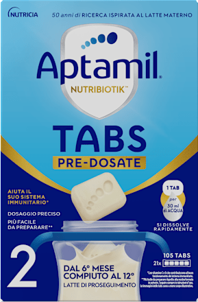 Latte di proseguimento 2 in tabs pre-dosate Aptamil