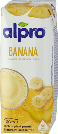 Sójový nápoj s banánovou príchuťou alpro