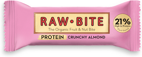 Barretta proteica 21% biologica crunchy alla mandorla RAW BITE