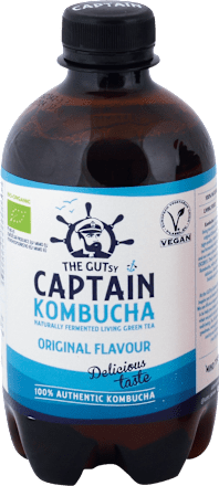 Bio jemne perlivý fermentovaný nápoj zo zeleného čaju Original THE GUTSY CAPTAIN company