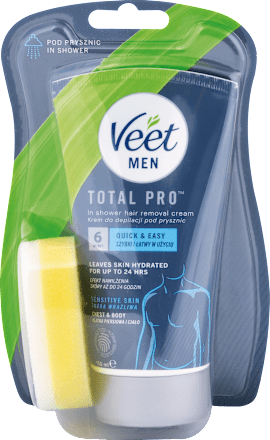 Depilačný krém na telo do sprchy Total Pro Veet MEN