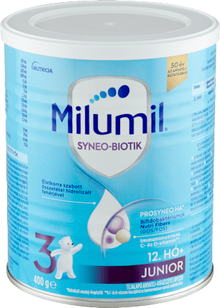 HA 3 ProSyneo Junior tejalapú anyatej-kiegészítő tápszer 12.hónapos kortól Milumil