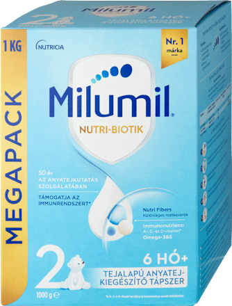 Tejalapú anyatej-kiegészítő tápszer 6-12 hónapos kor között Milumil