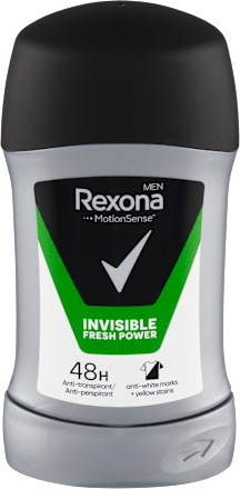 tuhý antiperspirant Invisible Fresh&Power  Rexona men