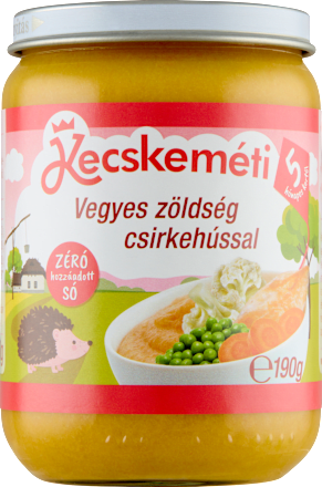 Bébimenü csirkehús vegyes zöldségekkel 5 hónapos kortól Kecskeméti