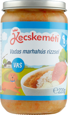 Junior menü vadas marhahús rizzsel 8 hónapos kortól Kecskeméti