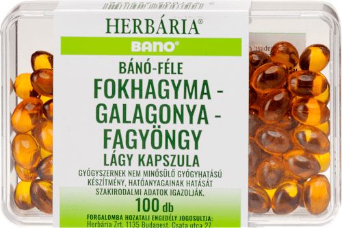 Fokhagyma-galagonya fagyöngy kapszula Bano