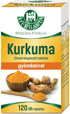 Kurkuma tabletta gyömbérrel HERBÁRIA