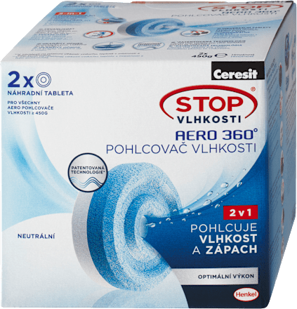 náhradní tablety Stop vlhkosti aero 360° Ceresit