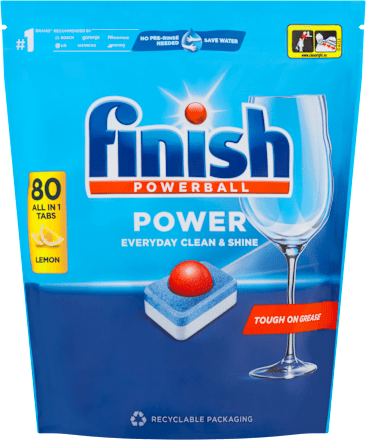 Tablety do umývačky riadu Power Everyday Clean & Shine Lemon Finish
