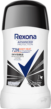 Tuhý antiperspirant Advanced Protection Invisible Black & White Rexona