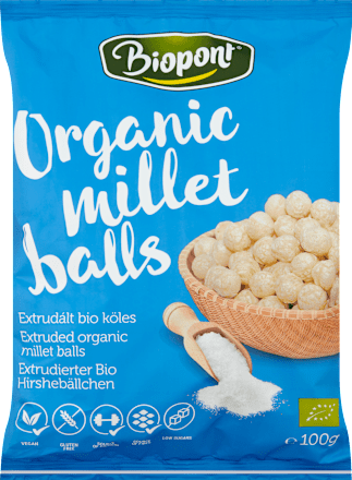 Bio extrudált enyhén sós kölesgolyó  Biopont