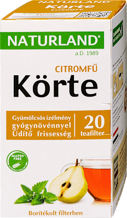 Körte-citromfű gyümölcstea, 20 filter NATURLAND