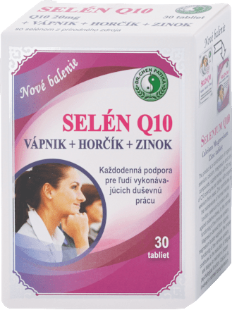 Tablety Selén Q10 vápnik + horčík + zinok Dr. Chen Patika