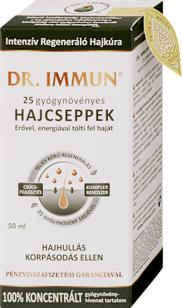 Gyógynövényes hajcseppek, hajhullás és korpásodás ellen Dr. Immun
