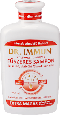 Hajnövesztő sampon, Fűszeres  Dr. Immun