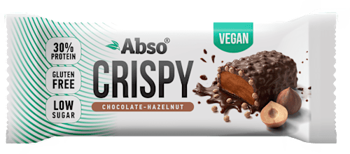 Csokoládés-törökmogyorós ízű vegán fehérjeszelet Abso