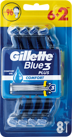 Pánske jednorazové holiace strojčeky Blue3 Plus Comfort 6+2 Gillette