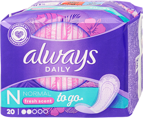 Singles To Go slipové vložky Normal Fresh always