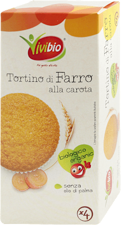 Tortino biologico di farro alla carota Vivibio