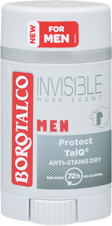 Pánsky tuhý dezodorant Invisible Men Protect TalQ Musk Borotalco