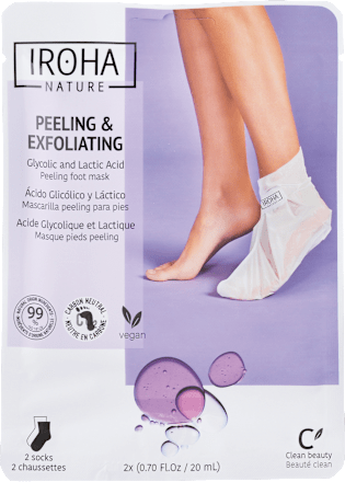 Exfoliačná maska na nohy s kyselinou glykolovou IROHA nature