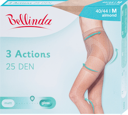Alakformáló harisnyanadrág 3action, 25 DEN; almond, M Bellinda