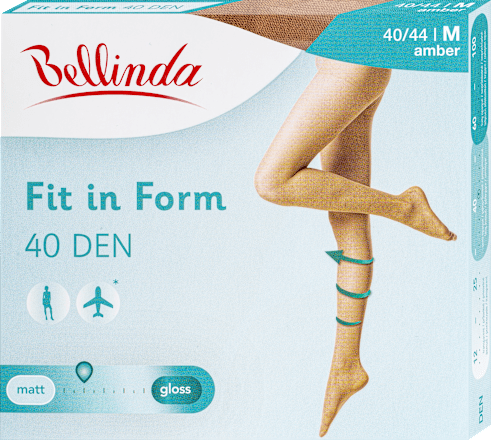 punčochové kalhoty FIT in FORM, velikost 44, amber Bellinda