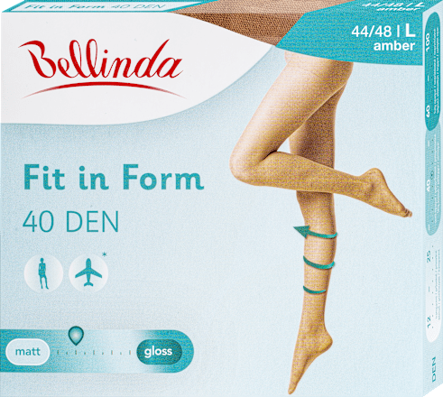 punčochové kalhoty FIT in FORM, velikost 48, amber Bellinda