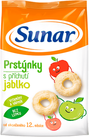 Detské chrumky jablčné prstienky Sunar