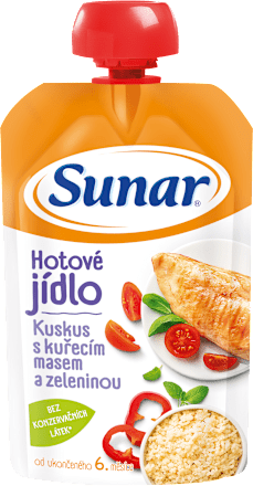 Príkrm kuskus s kuracím mäsom a zeleninou 6m+ Sunar