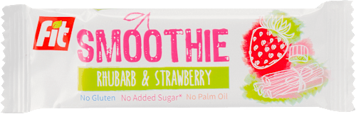 Smoothie rebarbarás-epres szelet fit