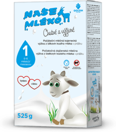 Počiatočná dojčenská mliečna výživa Naše kozie mlieko 1 Goldim