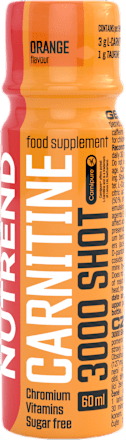CARNITINE 3000 Shot, příchuť pomeranč NUTREND