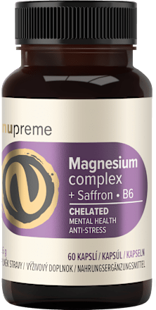 Magnesium complex + šafrán a B6 nupreme