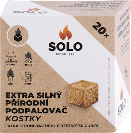 Extra silný ekologický podpaľovač Kocky SOLO
