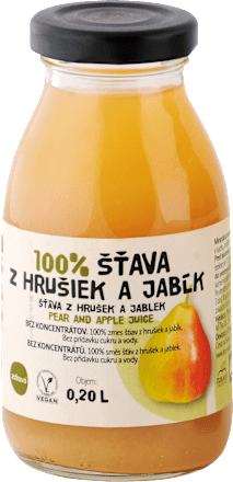 100 % šťava z hrušiek a jabĺk zdravo