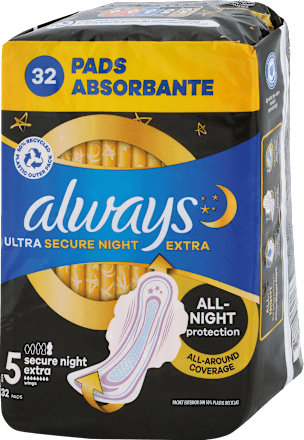 Hygienické vložky Ultra Secure Night Extra  always